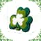 Glitzhome® 14" St. Patrick's Hooked Shamrock-Shaped Pillow